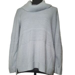 Calvin Klein Women's grey long sleeve cowl neck‎ knit sweater size medium